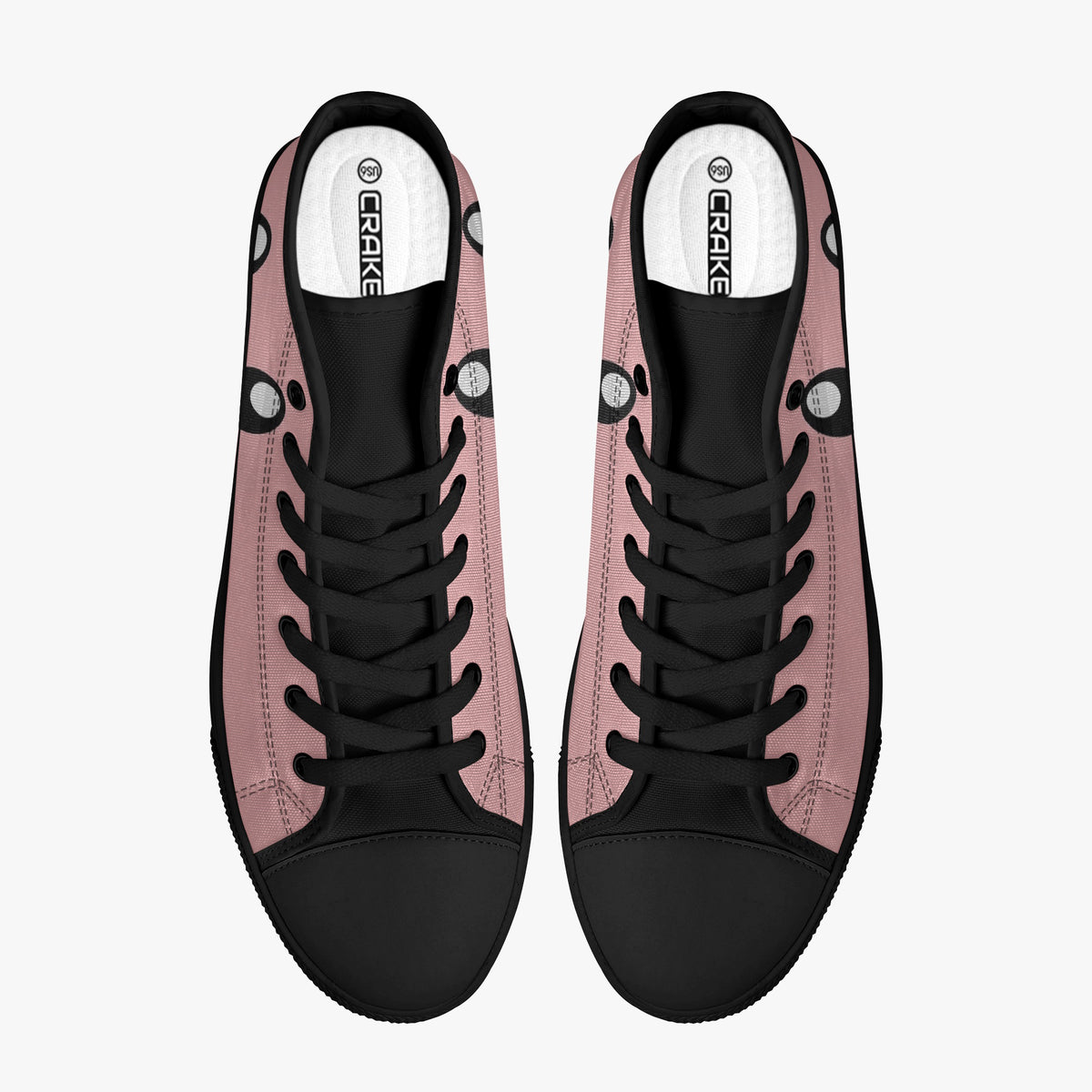 Crake High Top Smiley Face laced custom prints canvas shoes