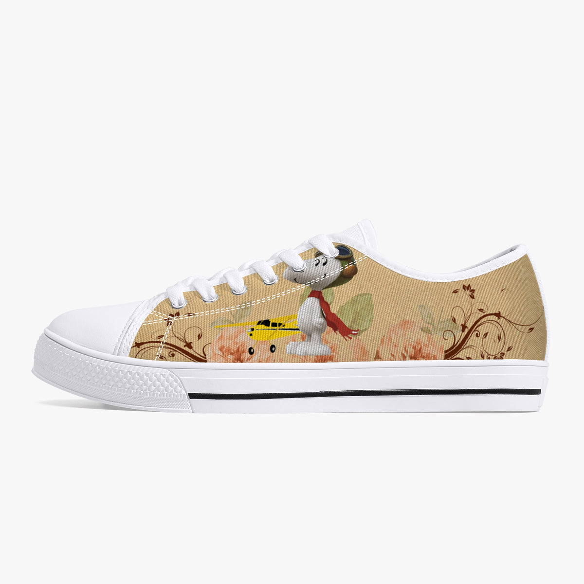 Crake Low Top Watcher laced custom prints canvas shoes
