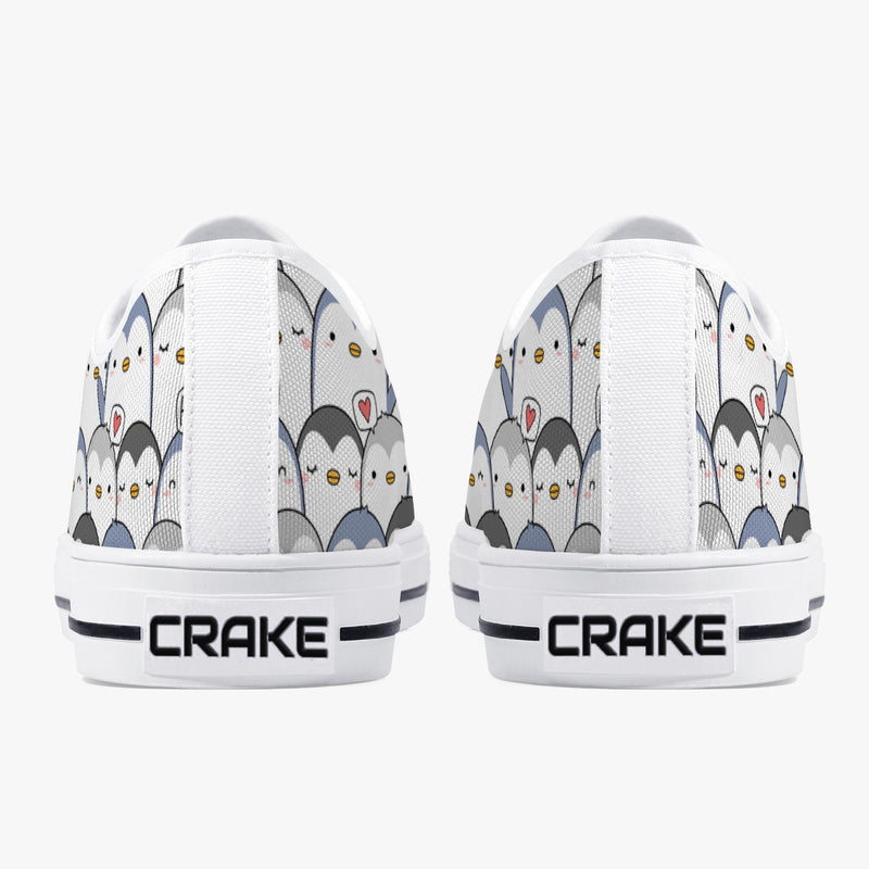 Crake Low Top Hello Penguins laced custom prints canvas shoes at RM MYR289