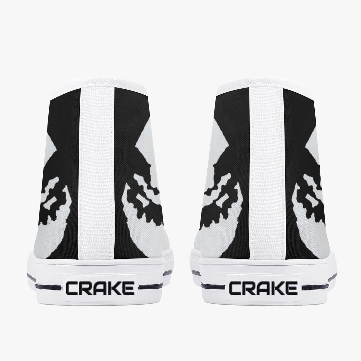 Crake High Top S1000 the Skull laced custom prints canvas shoes