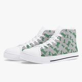 Crake High Top Green Dinosaurs laced custom prints canvas shoes at RM MYR289