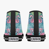 Crake High Top Flamingos 2 laced custom prints canvas shoes at RM MYR289
