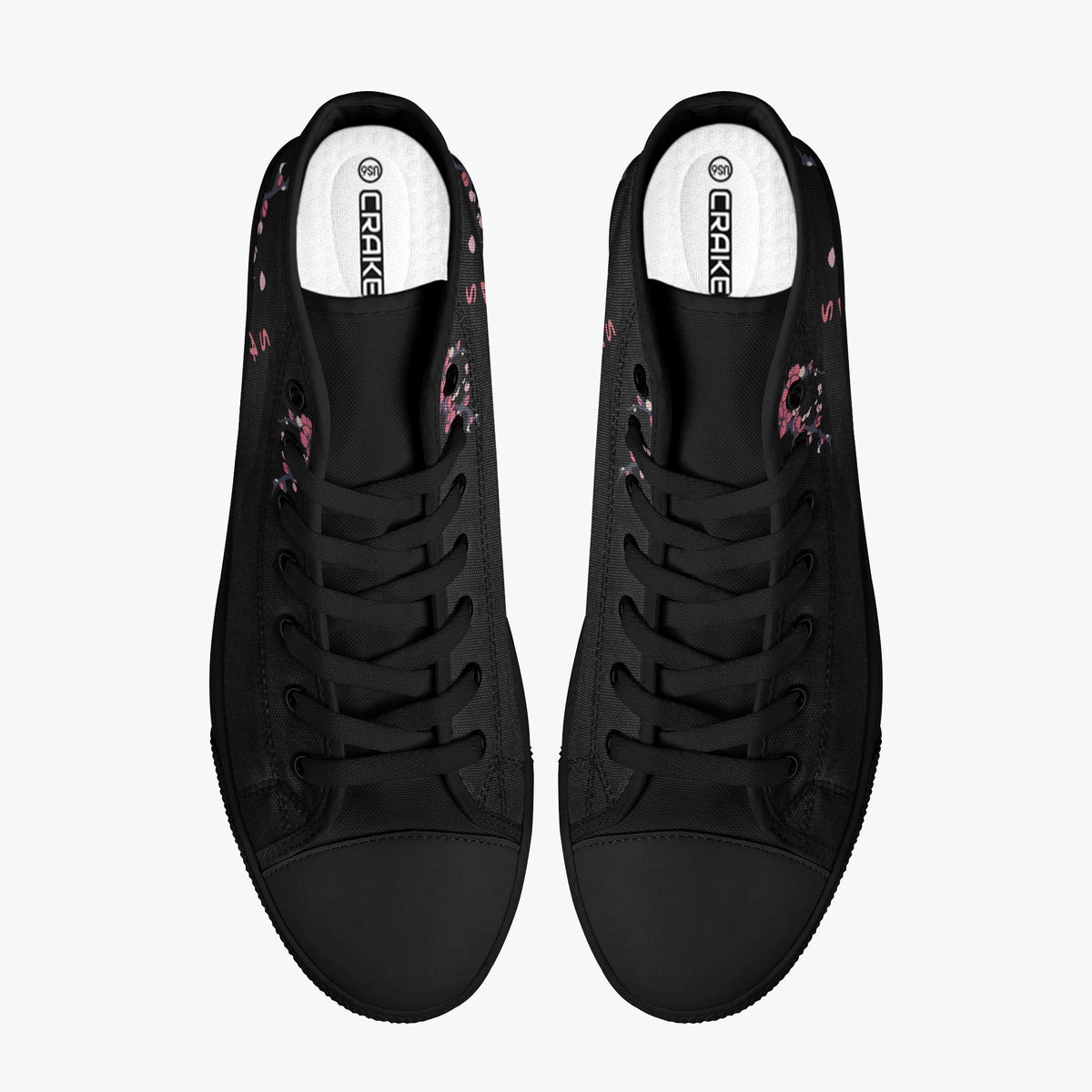 Crake High Top Sakura Tree laced custom prints canvas shoes