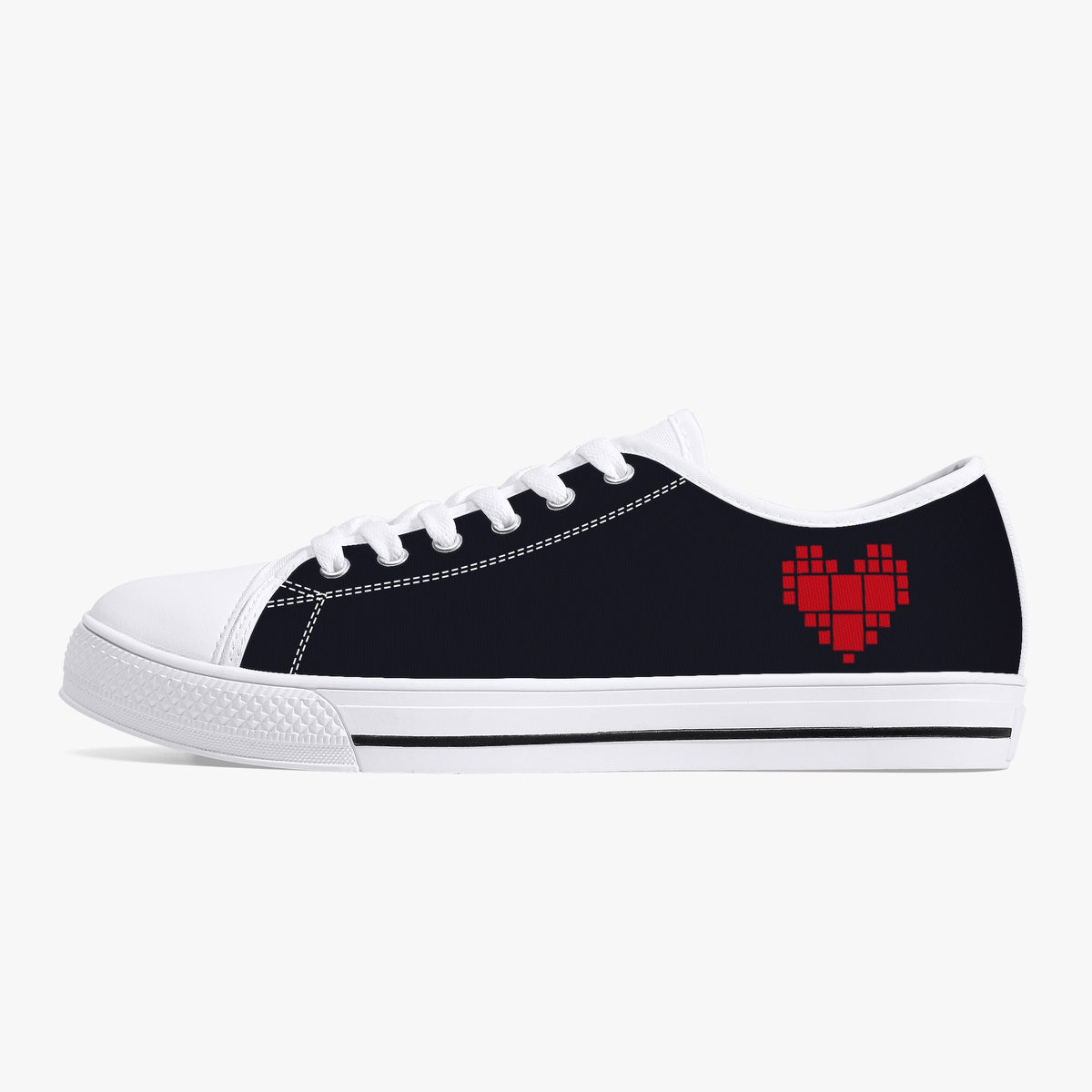 Crake Low Top Love laced custom prints canvas shoes