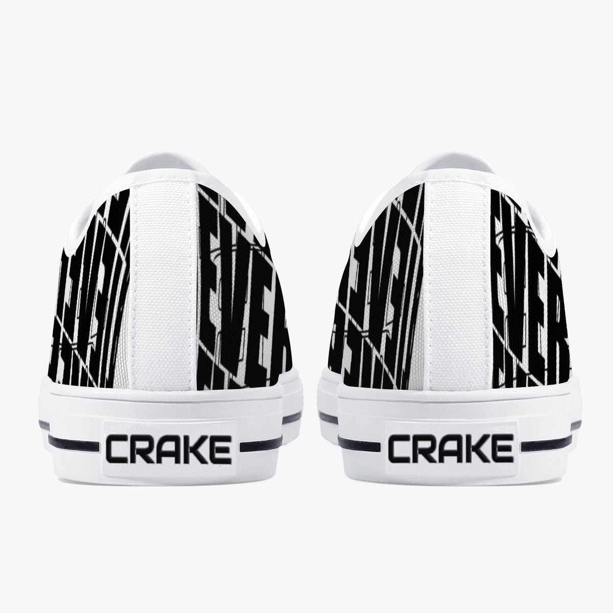 Crake Low Top Never Belle laced custom prints canvas shoes