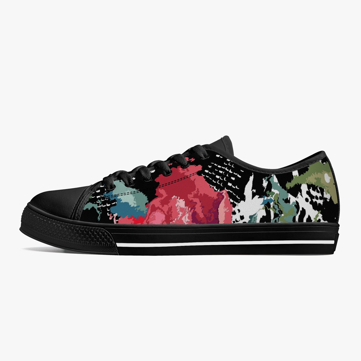 Crake Low Top Pontus laced custom prints canvas shoes
