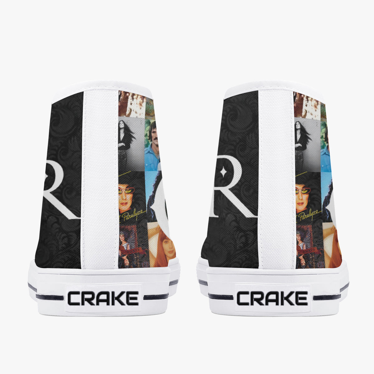 Crake High Top Cher laced custom prints canvas shoes