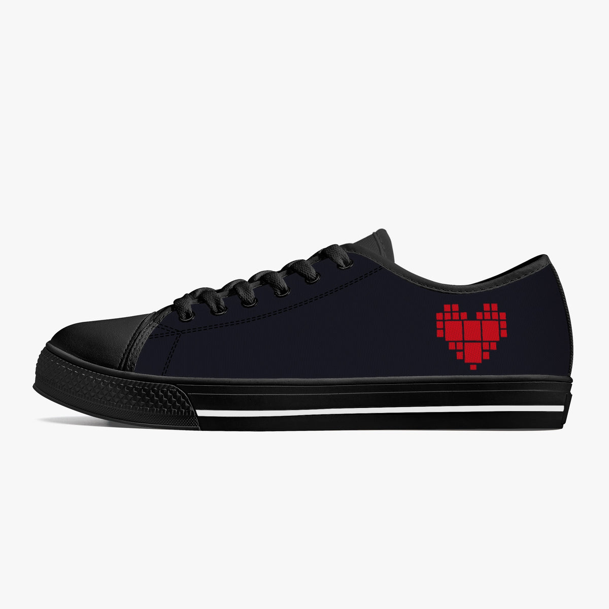 Crake Low Top Love laced custom prints canvas shoes