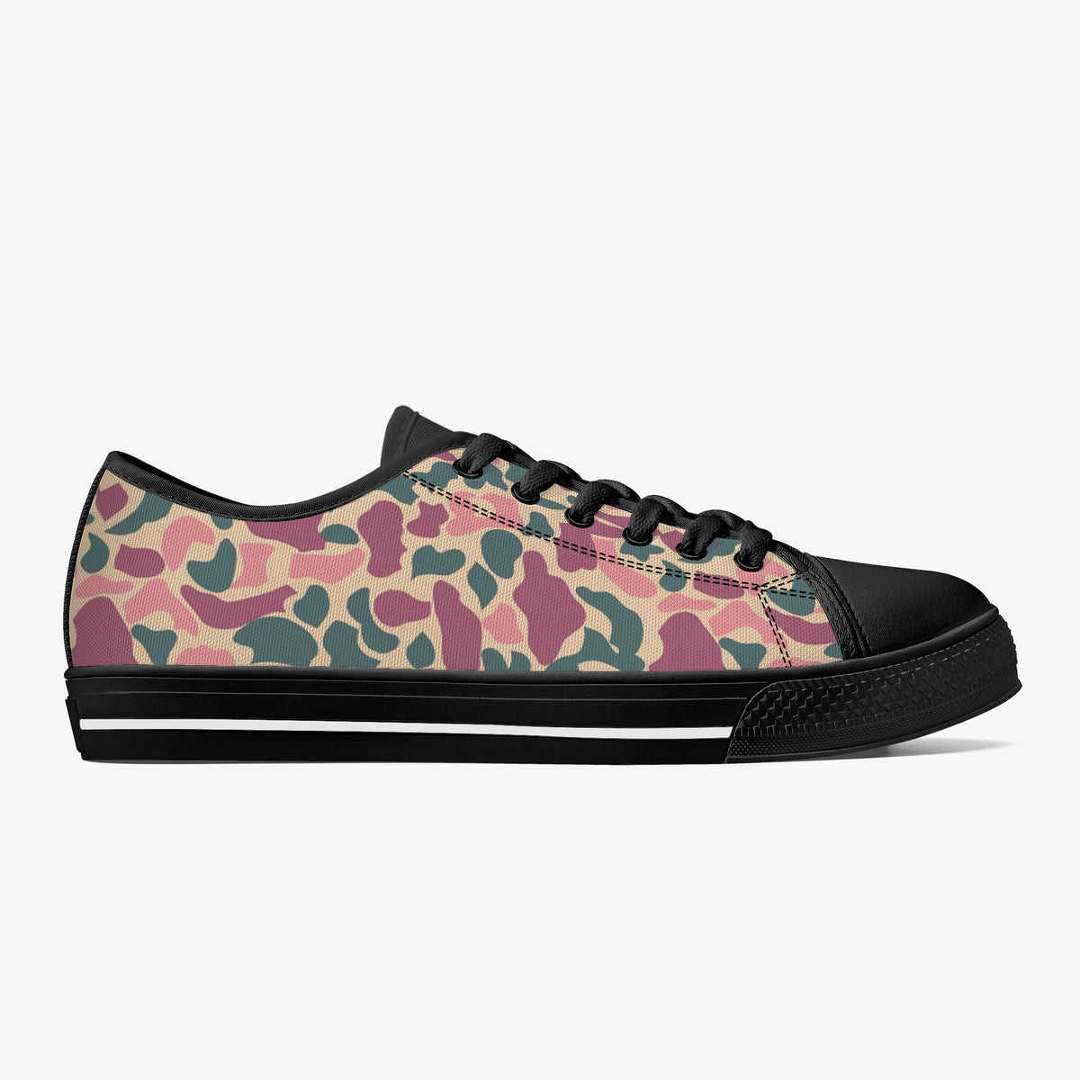 Crake Low Top Yoshi laced custom prints canvas shoes