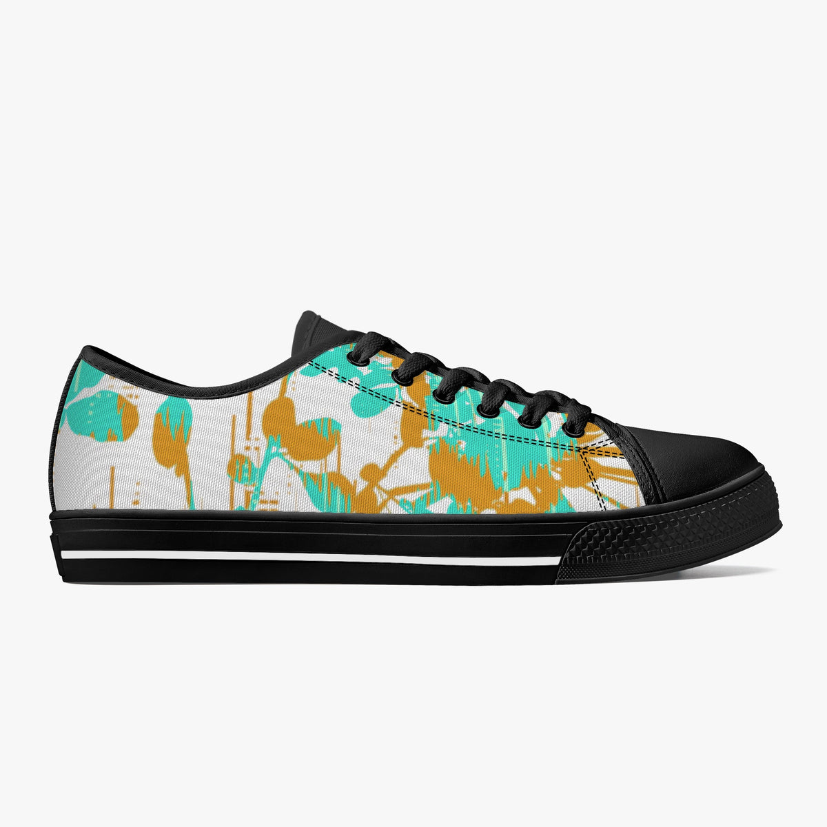 Crake Low Top Peters Painting laced custom prints canvas shoes