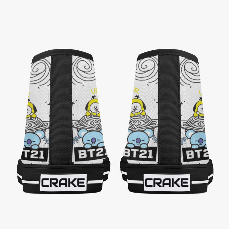 Crake High Top BT21 laced custom prints canvas shoes at RM MYR289