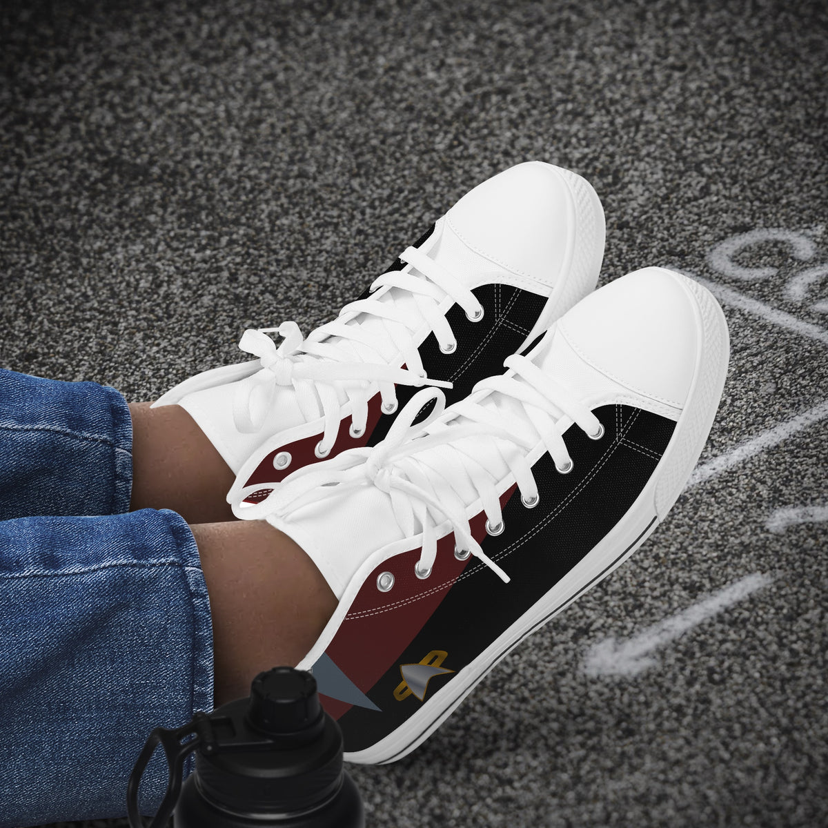 Crake High Top The Locker 2 laced custom prints canvas shoes