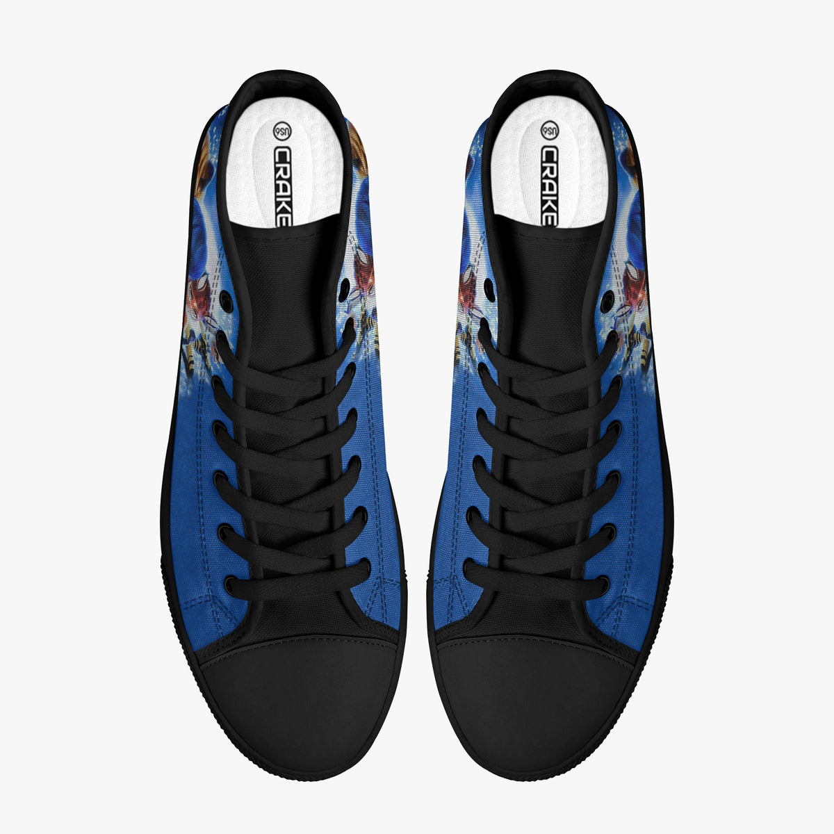 Crake High Top Hokkaigirls laced custom prints canvas shoes