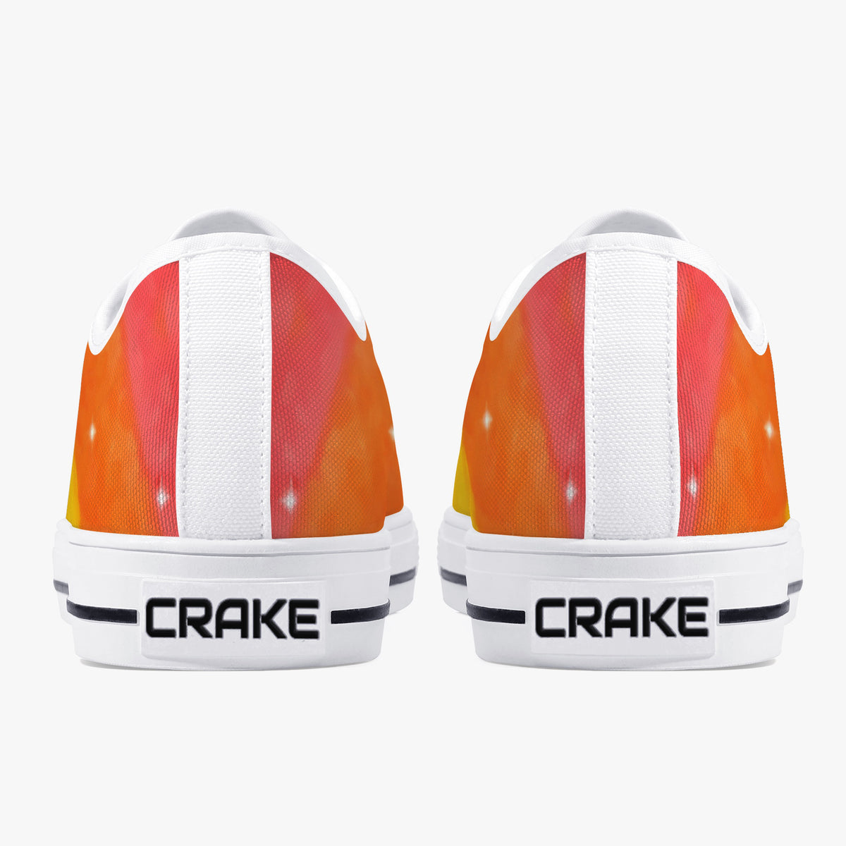 Crake Low Top Rainbow 2 laced custom prints canvas shoes