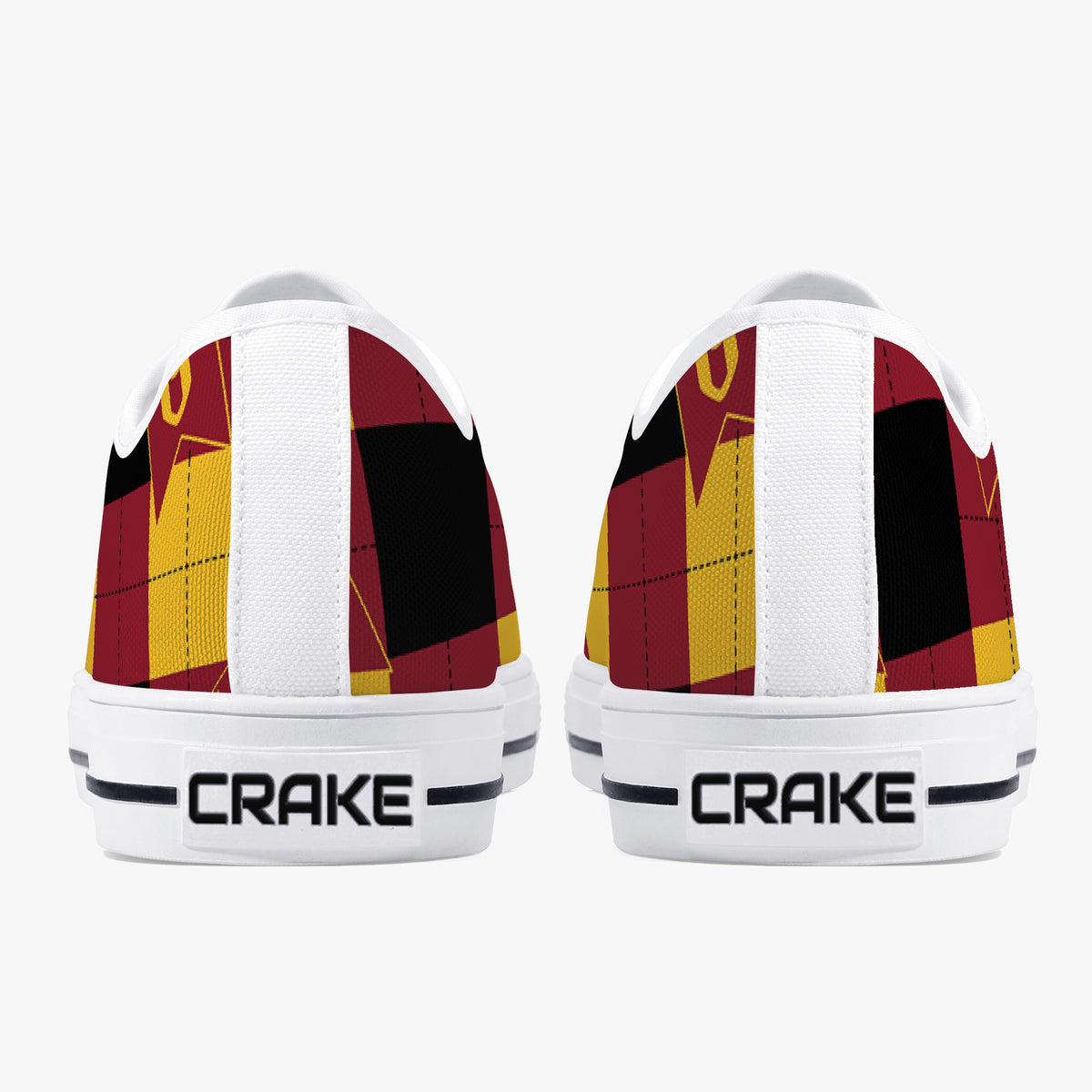 Crake Low Top 3Gs laced custom prints canvas shoes