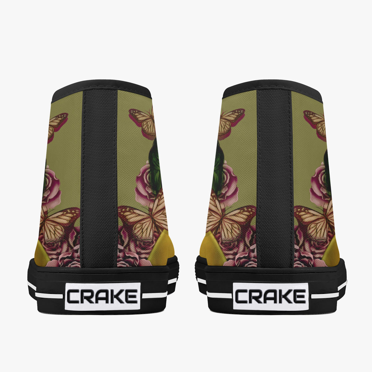Crake High Top Purple Rosie 2 laced custom prints canvas shoes