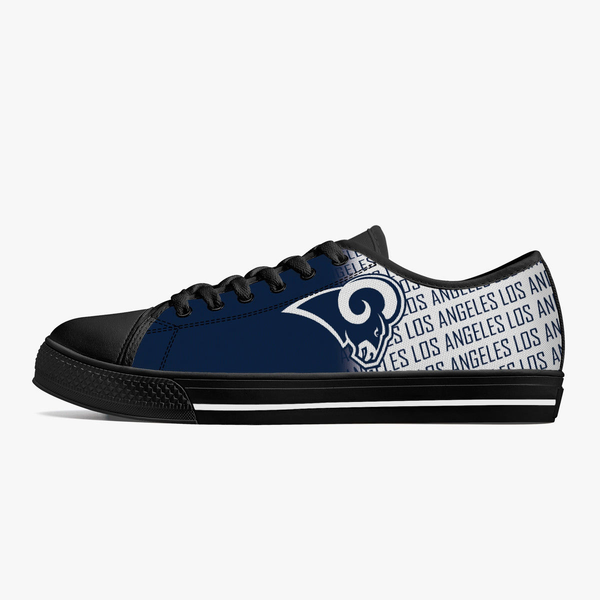 Crake Low Top LA Bull laced custom prints canvas shoes