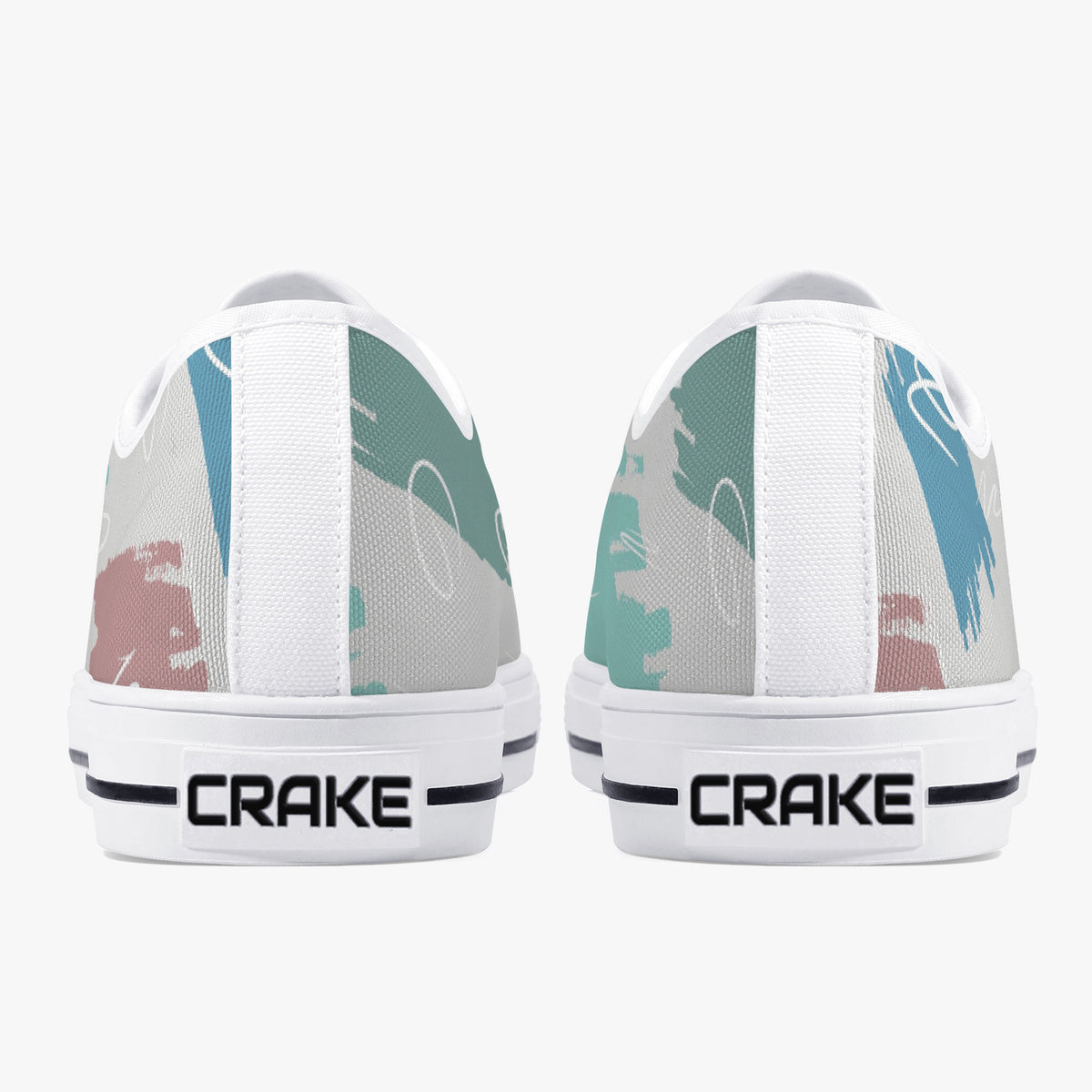 Crake Low Top Peters Painting 2 laced custom prints canvas shoes