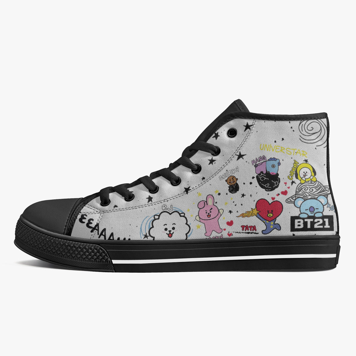 Crake High Top BT21 laced custom prints canvas shoes