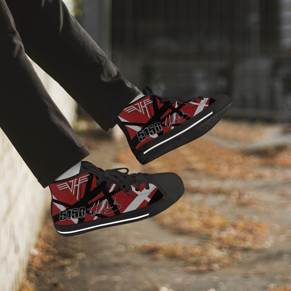 Crake High Top The 5150 laced custom prints canvas shoes