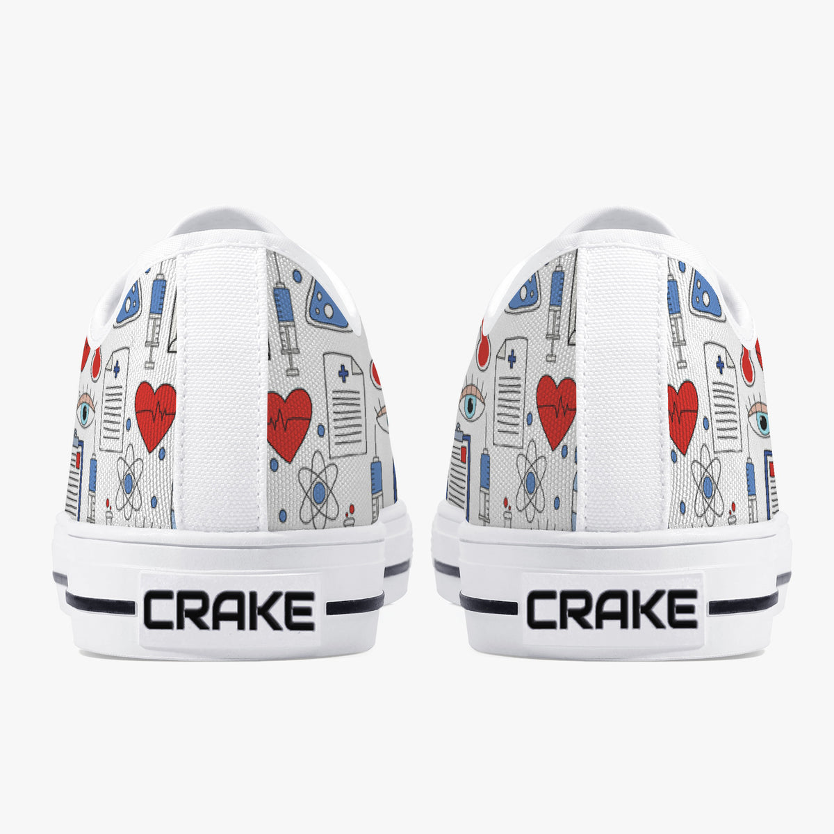 Crake Low Top William Hawks laced custom prints canvas shoes
