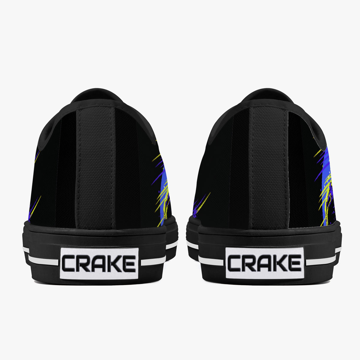 Crake Low Top T Rex laced custom prints canvas shoes