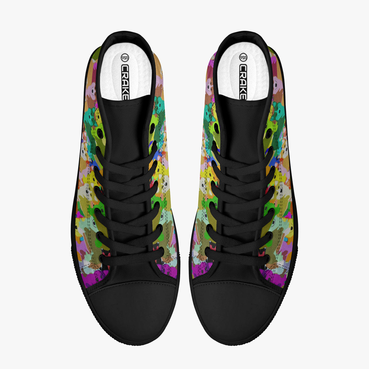 Crake High Top Corgis laced custom prints canvas shoes