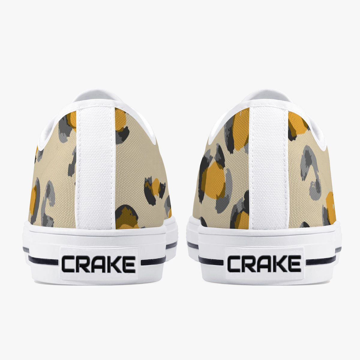 Crake Low Top Awesome Painting laced custom prints canvas shoes