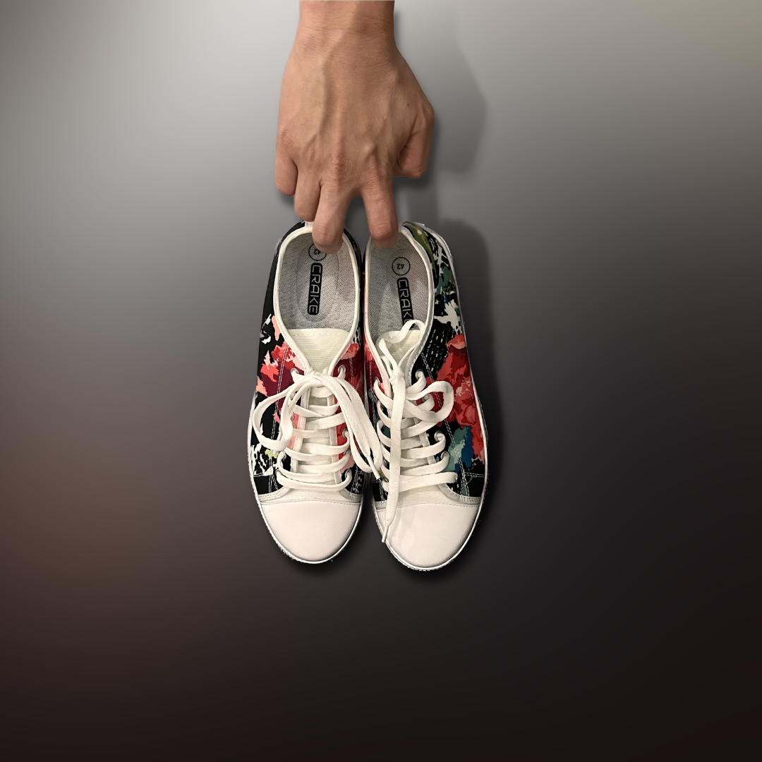 Crake Low Top Pontus laced custom prints canvas shoes