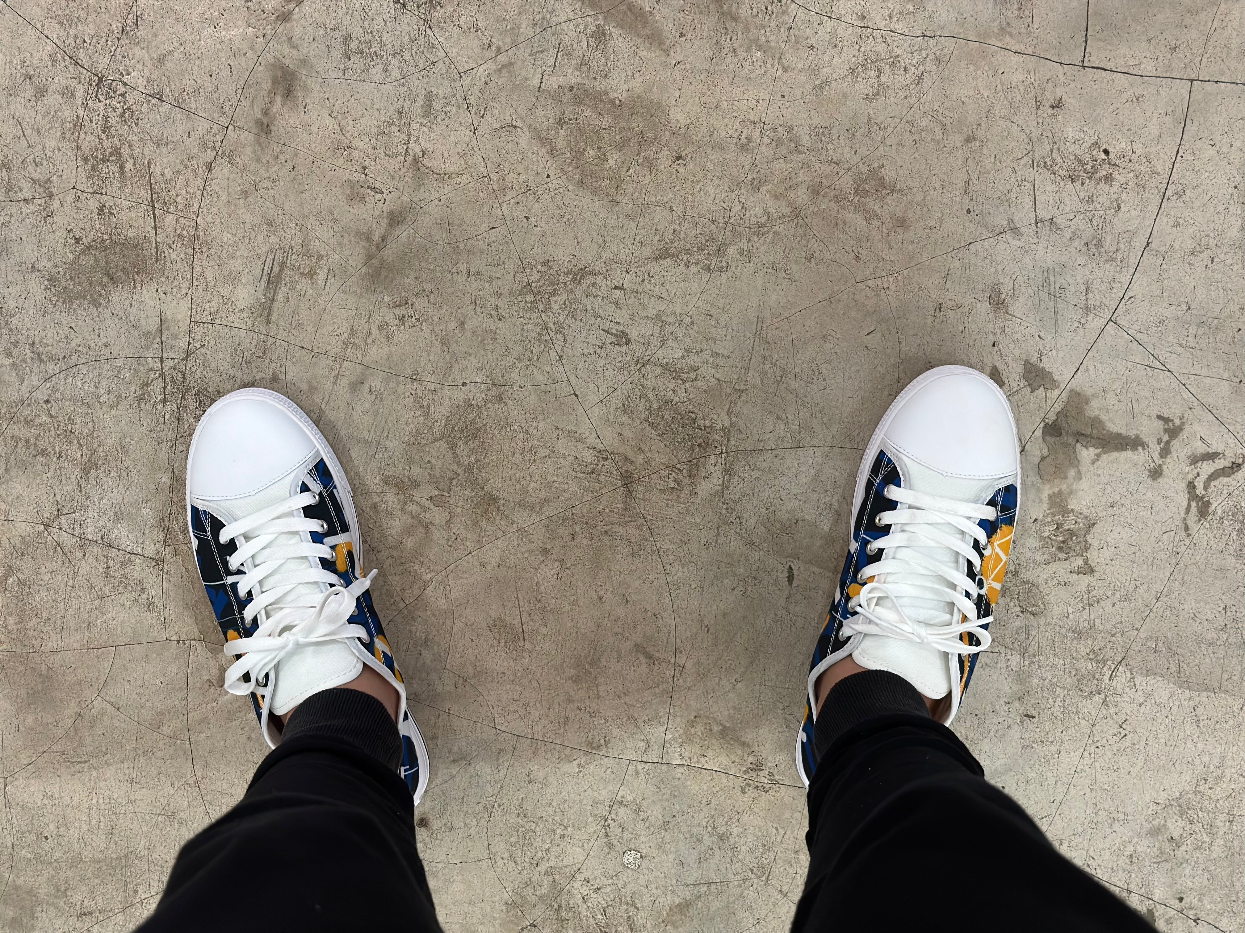 Crake Low Top Sunset laced custom prints canvas shoes